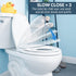 Slow Close Round Toilet Seat - Easy Clean Plastic in White