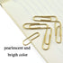 HAHIYO Paper Clips 1.3" (33mm) Length Gold Paperclips Vinyl Coated, Sturdy for Bookmark Organize Home Office School 120