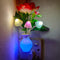 AUSAYE Sensor LED Night Light Plug-in Nightlight, Color Changing Lamp Rose Flower