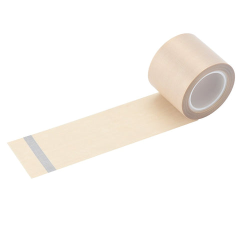 2" Width x 11 Yard Roll PTFE Coated Fiberglass High Temperature Tape, Silicone Adhesive Cloth, Beige