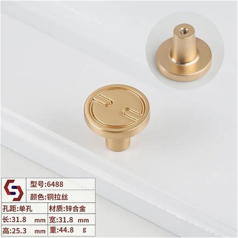 DLAHPJPT Handle(6488 Antique Kitchen Furniture Cabinet Drawer Pull Gold Zinc Alloy Vintage Wardrobe Drawer Bedside