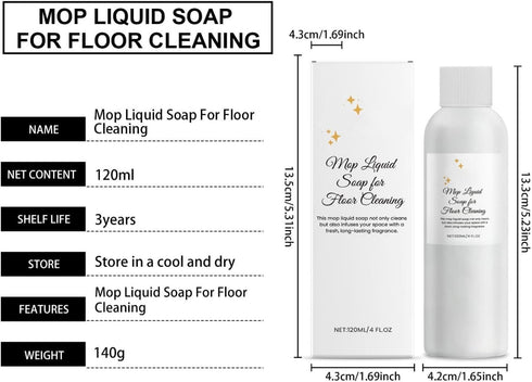 Generic 120ml (1pack) Cleaning Mop Soap Protects & Restores Floor Cleaner, Fresh Scent, Safe No Water Marks