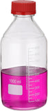 PATIKIL 1 Pack 1000ml Borosilicate Glass Graduated Round Reagent Media Storage Bottle with GL32 Cap