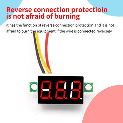8Pcs Red 0.36 Inch DC LED Voltage Display Voltmeter, Digital DC Meter Head for Variable Power Display