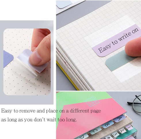 TuNan 720pcs 1 inch Classification,18 (1 Colored Book Sticky Index Tabs Self Adhesive, Repositionable Page Tabs