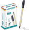 HAUSER ALFA Tricone Black Ballpoint Pens, 25 Pc, 1.00 MM Bold Pens for School, Office, and Craft Supplies