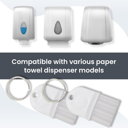 Paper Towel Dispenser Key, Universal Replacement for San Jamar and More Towel & Toilet Paper Dispensers - Pack of 4