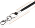 Leather Lanyard, 2PCS Handmade 23inch Strong Office Necklace Lanyard with Clip and Keychain for ID Badge Holder,