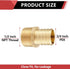 EFIELD Pex Barb Crimp Brass Fittings (Pack of 5) 3/4 Inch x 1/2 Inch Male NPT Adapter, ASTM F1807