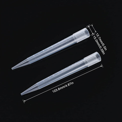 FOUR E'S SCIENTIFIC 5mL Pipette Tips - Transparent Liquid Micropipette Tips 100pcs, Autoclavable