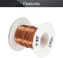 Fielect 0.55mm Inner Dia Magnet Wire Enameled Copper Wire Winding Coil 49.2Ft Length for Motors