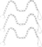 Toilet Chain Replacement Kit: 3Pcs 9.5 Stainless Steel Toilet Flapper Handle Chain with Hook Ring, Silver