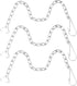 Toilet Chain Replacement Kit: 3Pcs 9.5 Stainless Steel Toilet Flapper Handle Chain with Hook Ring, Silver