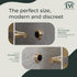 EVI Wall Mounted Doorstop in Natural Silicone, Adhesive or Screw Installation, Brass Matte (Mod. I-254)