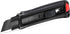 HAUTMEC 25mm Extra Heavy Duty Utility Knife with Double Lock Mechanism, Auto-Lock, and SK2 Sharp Black Blade