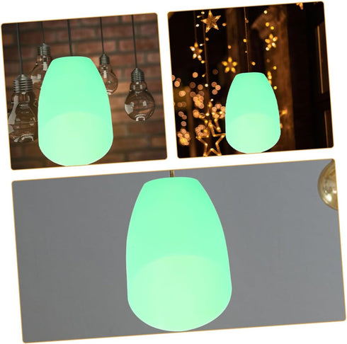 Amosfun Horseshoe Lampshade Elegant Inclined Plastic Lamp Cover for Floor and Table Lamps Green Opening Soft Light