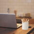 Pen Holder, Nordic Style Silicone Waterproof Pencil Holder for Desk, Minimalist Makeup Organizer for Home, Kids, School
