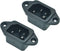 Screw Mount 3 Pins IEC320 C14 Inlet Power Plug Socket, 15A 250VAC Power Connector (Pack of 2)