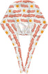 Nurse Scrub Cap Men Women with Buttons - Cute Eggs Bacon Print Soft Comfy Surgical Cap, Adjustable Tie Back Scrub Nurse