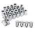 50 Pcs 1/4-20 Aluminum Flange Rivet Nut, UNC Flat Head Insert Nut