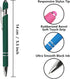 Ballpoint Pen with Stylus Tip, Soft Touch Click Metal Pen, 1.0mm Medium Point, Black Ink, 12 Count(Dark Green) by Oddmoal
