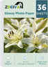 ZBEIVAN 4x6 Photo Paper, Glossy Photo Papers 36 Sheets, 4 x 6