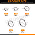 10Pcs 304 Stainless Steel Hex Female Thread Locknut Assortment Kit, 1/4 to 1 Inch NPT Hex Locknuts for Plumbing