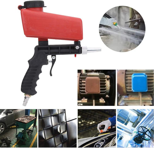 Air Sand Blaster Machine, Pneumatic Sandblasting Gun, 90PSI Blasting Tool for Metal Rust Removal