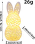 Generic 3D Easter Hollow Rabbit Lamp Bunny Lighted Figurine Print Hollow Out Bunny Lamp Light up Easter Rabbit Statues