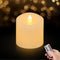 3x3 Flickering Flameless Candles Set of 1, 600 Hours Battery Life with Timer, 3 inch Ivory Candles for Indoor/Outdoor