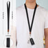 Lanyards for Keys, Black Long Keychain Lanyard for Women and Men, Cute Neck Lanyard for ID Badges