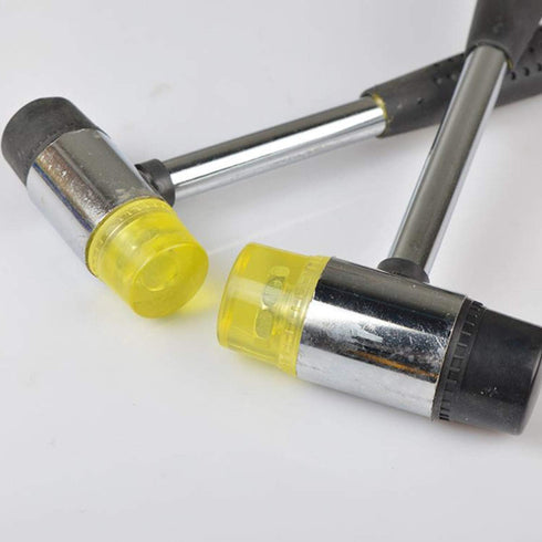 Rubber Mallet Hammer, Non-Marking Steel Pipe Mallet with Non-Slip Rubber Handle for DIY Projects, Crafts, Woodworking