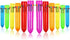 HESTYA 12 Pcs Multicolor Ballpoint Pen - 10-in-1 Christmas Shuttle Pens, 0.5 mm Retractable Neon Pens