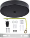 Arturesthome Industrial 5.9" Black Ceiling Canopy Kit,Single Hole Extra Depth and Width