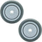 URBEST Push Cart Wheels, Heavy Duty 4 Inch PU Caster Wheels Bearings