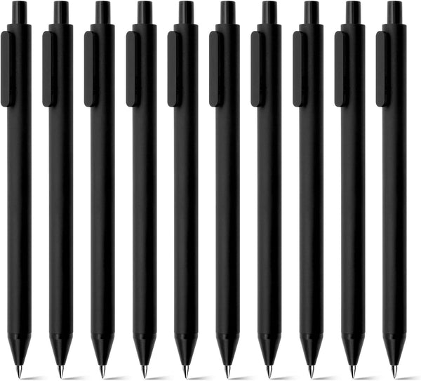Kaco PURE Gel Pens, 10 Pieces Set, Black Ink 0.7mm Medium Point, Quick Drying Aesthetic Note Taking Supplies