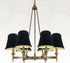 Fitter,CS-102BLK/GL, 3 4.25 4.25 Royal Designs, Inc. Empire Chandelier Shade with Flame Clip Black, x x
