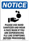 OSHA Notice Sign - Please Use Hand Sanitizer | Peel and Stick