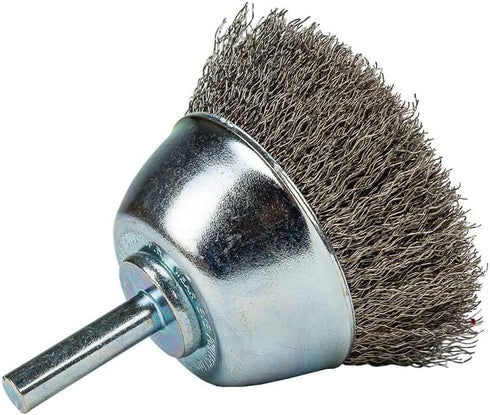 Forney 60006 Fine Crimped Wire Cup Brush with 1/4-Inch Shank, 2-1/2-Inch