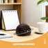 Wooden Rotating Perpetual Desk Calendar with Vintage Earth and Planet Design, Minimalist Office and Home Desktop