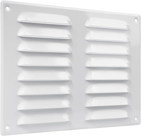 Vent Systems 10" x 7.5" Inch White Air Vent Cover, Metal Air Return Grill with Mesh