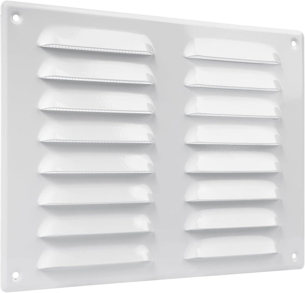 Vent Systems 10" x 7.5" Inch White Air Vent Cover, Metal Air Return Grill with Mesh