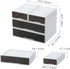 White Desktop Drawers for Paper, Stackable Office Storage for Desk, Craft Organizer with Plastic Drawers