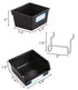 Pegboard Bins with Hooks and Labels FRIMOONY, 6 Pack Type A and 6 Pack Type B, Black