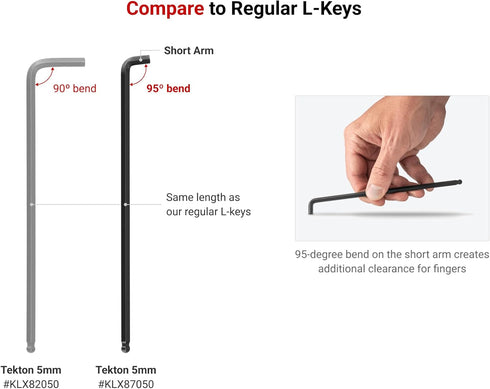 1.5 mm KLX87015 TEKTON Short Arm Ball End Hex L-Key |
