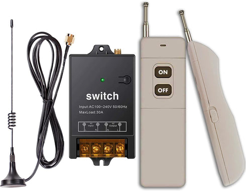 Wireless Light Switch,Wireless Remote Switch,AC110V/120V/240V/40A Relay with 4900FT Long Range,Wireless RF Switch