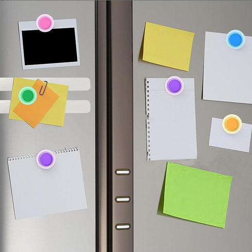 Magnetic Board Frameless Stainless Iron Strips, Magnetic Strips with Adhesive Backing, Memo Board with 7 Pcs Colorful