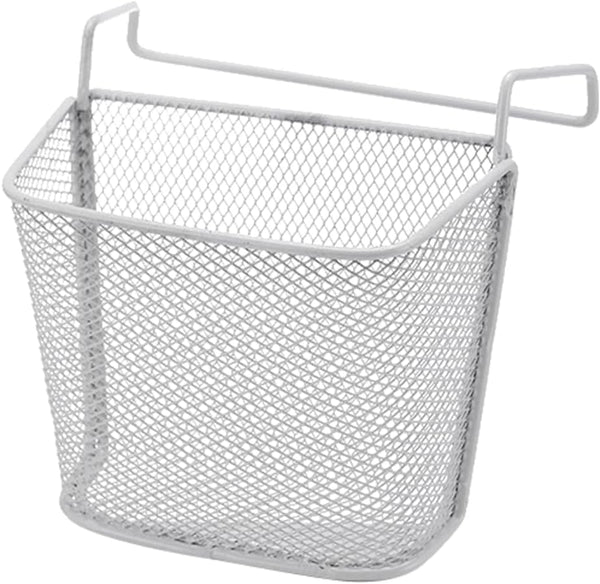VILLCASE Dormitory Bedside Shelf Storage Baskets, Side Desk Organizer, Metal Hanging Desk Mesh Organizer with Hook Rack