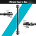 DURATECH 4 IN 1 HVAC Service Wrench, Refrigeration Wrench, 3/16", 1/4", 5/16", 3/8", with Hex Bit Adapter