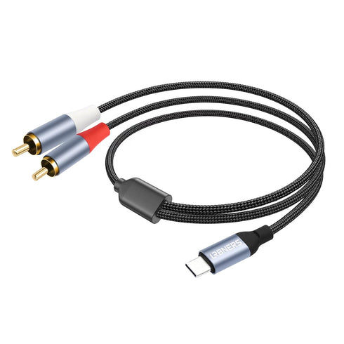 3.3FT USB-C to Dual RCA Cable - Digital to Analog Audio Cable